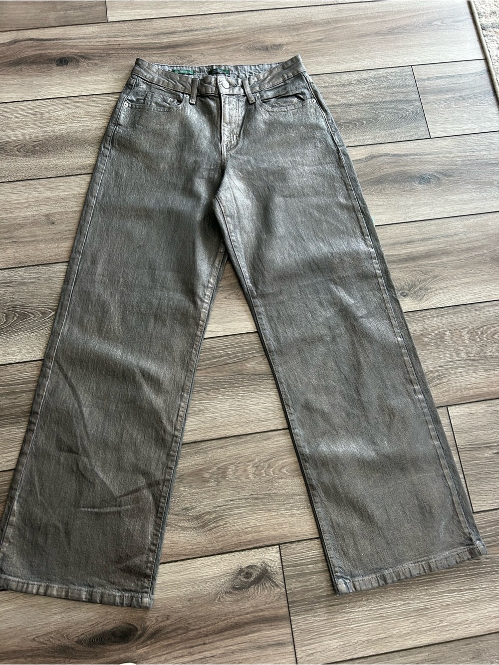 Wild fable Metallic Gray Wide Leg Jeans Size 6R